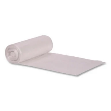Boardwalk 3858CL Low-density Waste Can Liners, 60 Gal, 0.9 Mil, 38 X 58, Clear, Perforated Roll, 100/carton