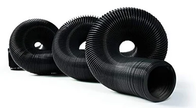 Camco 39611 Durable High Tensile Strength Sewer Steel Wire Core- 20' Hose with 12 mils of HTS Vinyl- Black 39611_68