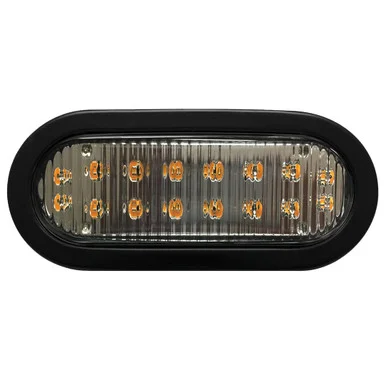 Ecco 3965AB Ledflasher Oval 12-24vdc Amb/blu Le