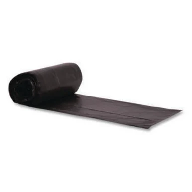 Boardwalk 404822NK High-density Can Liners, 45 Gal, 22 Mic, 40 X 48, Black, Perforated Roll, 150/carton