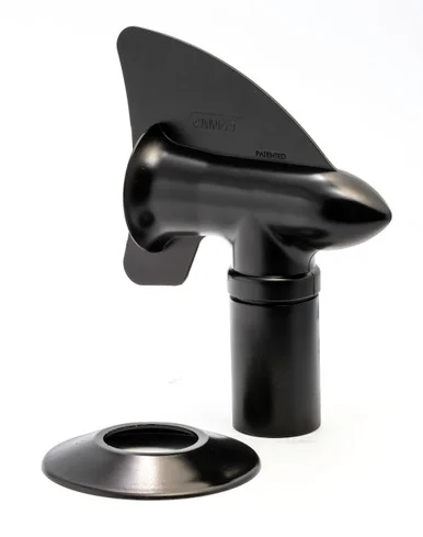 Camco Cyclone Rotating Sewer Plumbing Vent - Rids Odors from Your RV Holding Tank- Rotes 360 Degrees to Pull Odors Up and Away - Black (40597)