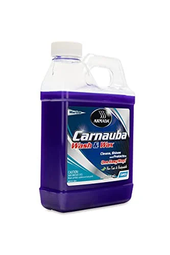 Camco Armada Marine Wash & Wax Cleaner - Clean- Shine and Protect- Your Boat or Vehicle in One Easy Step | Contains 100% Carnauba Wax - 32 oz. (40922) 40922_68