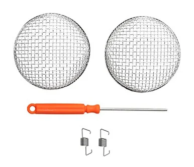 Camco Flying Insect Screen -Protects RV Furnaces From Insects and Prevents RV Vent Damage - (2 Pack) (42141)-2.9 Diameter X 1.3