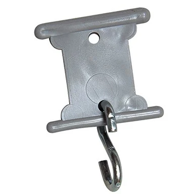 Camco Gray RV Party Light Holder - Easily Slides Into Awning Roller Bar Channel- Each Hanger Supports Up to 15 lbs - 7 Pack (42693) 42693_68