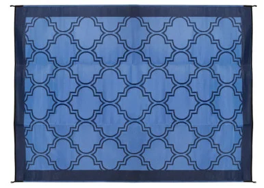 Camco 42876 Outdoor Mat 6x9 Lattice Blue