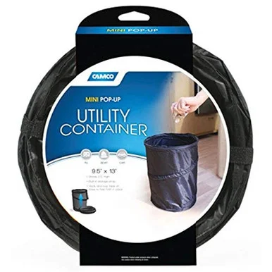 Camco 42903 RV Mini Pop-Up Utility Container- Black