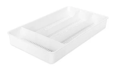 Camco 43508 Cutlery Tray - Designed for RV and Compact Kitchen Drawers - Easily Organize and Store Kitchen Flatware - White 43508_68