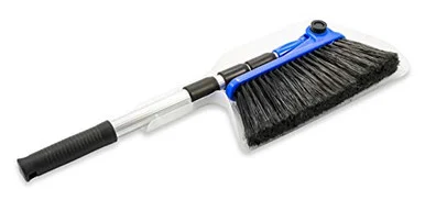 Camco RV Adjustable Broom and Dustpan | Features a Telescoping Broom Handle from 24 to 52 | Ideal for RV- Marine & Home Use (43623)