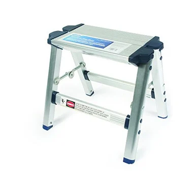 Camco Folding Metal Step Stool - Perfect for Hard to Reach Areas in Kitchens and Closets- Great as a Truck Stool- Folds for Easy Storage (43672)- Silver-One Size 43672_68