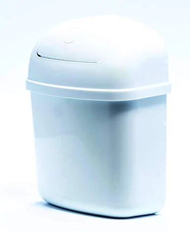 Camco Cabinet Mount Trashcan- Mountable Trash Bin For Cabinet Doors and Tight Places- Won't Move Out of Place During Travel- Perfect For RVs- Campers- and More 3 Qt- 5 x 11 (43961)