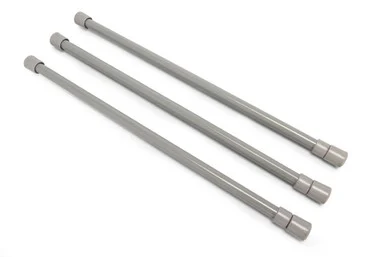 Camco 28 RV Refrigerator Bars - Holds Food and Drinks in Place During Travel- Prevents Messy Spills- Spring Loaded and Extends Between 16 and 28 - Gray (3 Pack) (44055)