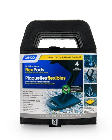 Camco 44591 Stabilizer Jack Pads - Rubber - 6.2 x 6.2 *4-Pack