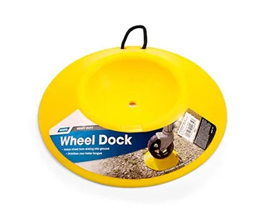 Camco Heavy Duty Wheel Dock with Rope Handle - Helps Prevent Trailer Wheel from Sinking Into Dirt or Mud- Easy to Store and Transport (44632)- Yellow 44632_68