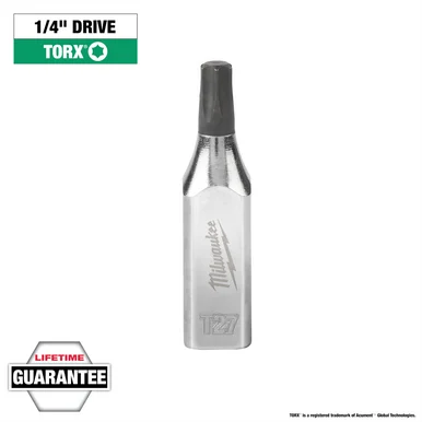Milwaukee Electric Tools 45-34-1005 Milwaukee Tool 1/4" Drive T27 Torx Bit Socket