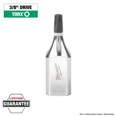 Milwaukee Electric Tools 45-34-1012 Milwaukee Tool 3/8" Drive T27 Torx Bit Socket