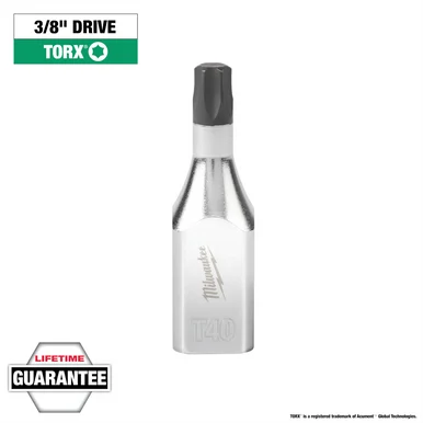 Milwaukee Electric Tools 45-34-1014 Milwaukee Tool 3/8" Drive T40 Torx Bit Socket