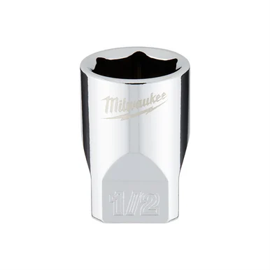 Milwaukee Electric Tools 45-34-9009 Milwaukee Tool 1/4" Drive1/2" Sae 6-point Deep Socket With Four Flat Sides, Vanadium Steel, Chrome