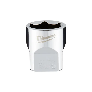 Milwaukee Electric Tools 45-34-9068 Milwaukee Tool 3/8" Drive 3/4" Sae 6-point Socket With Four Flat Sides, Vanadium Steel, Chrome