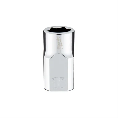 Milwaukee Electric Tools 45-34-9080 Milwaukee Tool 3/8" Drive 10mm Metric 6-point Socket With Four Flat Sides, Vanadium Steel, Chrome