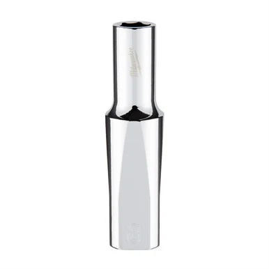Milwaukee Electric Tools 45-34-9092 Milwaukee Tool 3/8" Drive 8mm Metric 6-point Deep Socket With Four Flat Sides, Vanadium Steel, Chrome