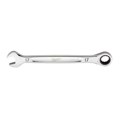 Milwaukee Electric Tools 45-96-9317 Milwaukee Tool 17mm Metric Ratcheting Combination Wrench, 12-point, Steel, Chrome