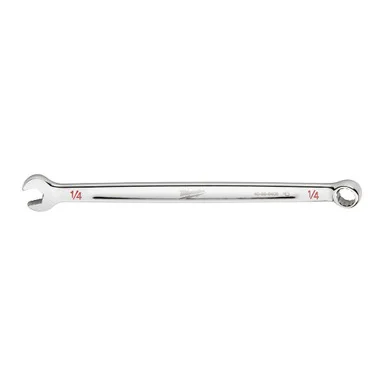 Milwaukee Electric Tools 45-96-9408 Milwaukee Tool 1/4" Sae Combination Wrench, 12-point, Steel, Chrome, Ergonomic, I-beam Handle
