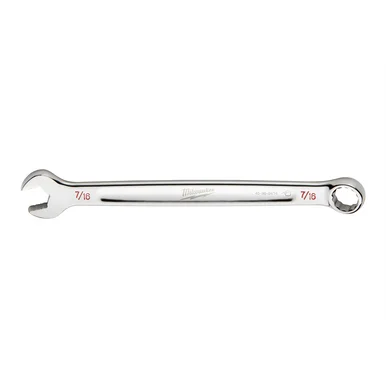 Milwaukee Electric Tools 45-96-9414 Milwaukee Tool 7/16" Sae Combination Wrench, 12-point, Steel, Chrome, Ergonomic, I-beam Handle