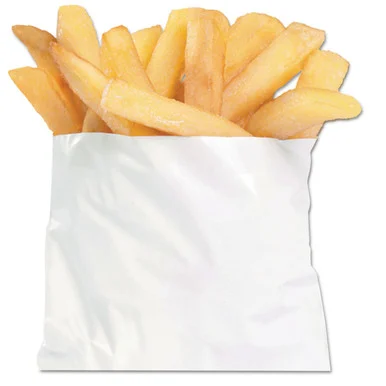 Bagcraft 450006 French Fry Bags, 0.25", 4.5" X 4.5", White, 2,000/carton