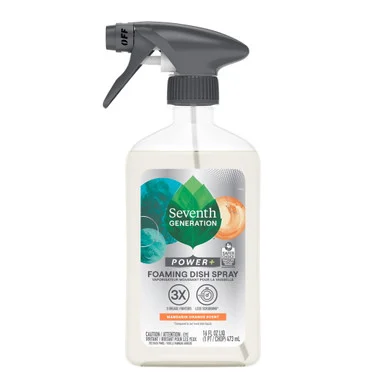 Seventh Generation 45169EA Foaming Dish Spray, Mandarin Orange Scent, 16 Oz Bottle
