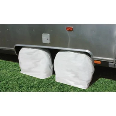 Camco 45326 Vinyl Wheel & Tire Protector- 2 pack (40 inches-42 inches - White)