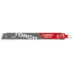 Milwaukee Electric Tools 48-00-5202 Milwaukee 9 In. With 7 Tpi Torch Carbide Teeth Metal Cutting Sawzall Reciprocating Saw Blade