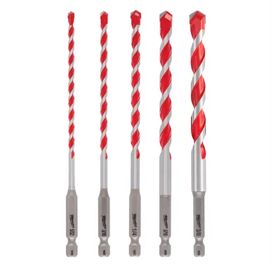 Milwaukee Electric Tools 48-20-9051 Milwaukee Tool 5pc. Shockwave Impact Duty Carbide Hammer Drill Bit Set