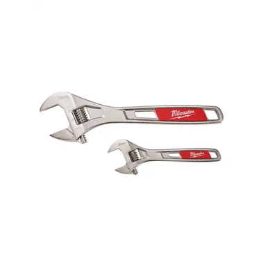 Milwaukee Electric Tools 48-22-7400 2-pc Adjustable Chrome Plate Wrench Set 6" 10 In.
