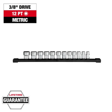 Milwaukee Electric Tools 48-22-9520 Milwaukee Tool 12pc 3/8 Inch Drive 12-point Metric Socket Set