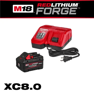 Milwaukee Electric Tools 48-59-1881 Milwaukee Tool M18 Redlithium Forge Xc8.0 Starter Kit