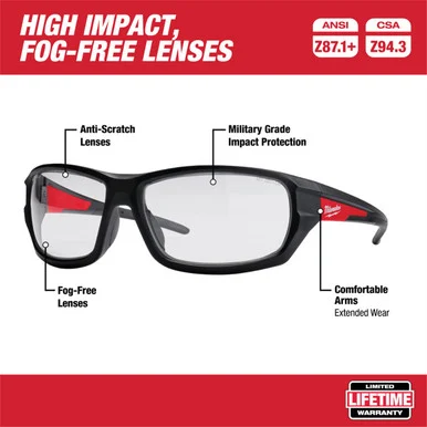 Milwaukee Electric Tools 48-73-2020 Clear Hi-performance Safety Glasses