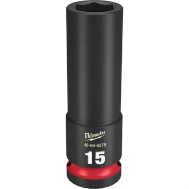 Milwaukee Electric Tools 49-66-6276 Shockwave Impact Duty 1/2"drive 15mm Deep 6 Point Socket