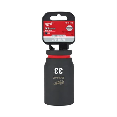 Milwaukee Electric Tools 49-66-6408 Shockwave Impact Duty 3/4"drive 33mm Deep 6 Point Socket