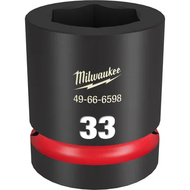 Milwaukee Electric Tools 49-66-6598 Shockwave Impact Duty 1"drive 33mm Standard 6 Point Socket