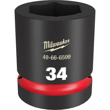 Milwaukee Electric Tools 49-66-6599 Shockwave Impact Duty 1"drive 34mm Standard 6 Point Socket