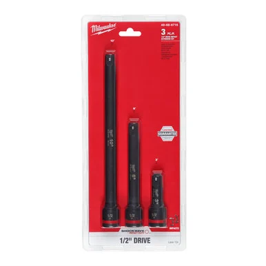 Milwaukee Electric Tools 49-66-6715 4pc Shockwave Impact Duty 1/2"drive Extension Set
