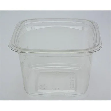 Pactive 4S18Y Pet Square Container, 16 Oz, 4 X 4 X 3, Clear, Plastic, 480/carton