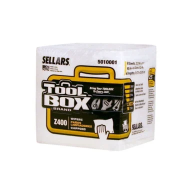 Sellars Absorbent Materials, Inc. 5010001 Z400 Quarterfold Wipers, 1-ply, 11.87 X 13, White, 12/carton