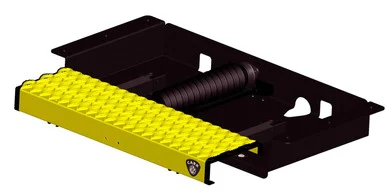 Carr WTS; 24" Retractable Step (Chevy Cargo Van,Side Door); P3 Blk /XP7 Sfty Ylw 501057