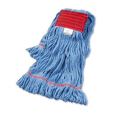 Boardwalk 503BLEA Super Loop Wet Mop Head, Cotton/synthetic Fiber, 5" Headband, Large Size, Blue 503BLCT