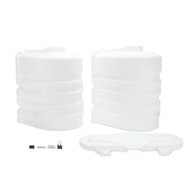 Camco 50503 Double Propane Tank Cover 20 Lb White