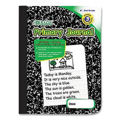 Bazic Products 5053 Composition Books, Quadrille Rule (5 Sq/in), Green Marble Cover, (100) 9.75 X 7.5 Sheets