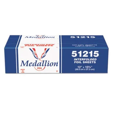 Handi Foil 51215 Medallion Interfolded Foil Sheets, 12 X 10 3/4, 500/box, 6 Box/carton