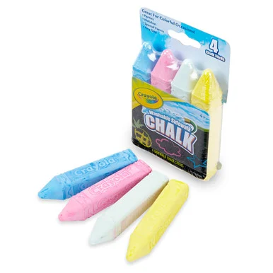 Crayola 514104 4 Ct Washable Sidewalk Chalk
