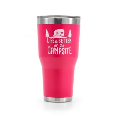 Camco 53062 Pink Tumbler 30 Oz
